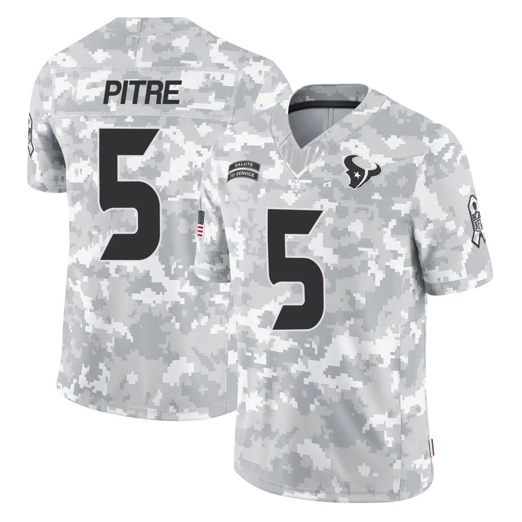 Kooe H.Texans #5 Jalen Pitre Player Arctic Camo Salute To Service Limited Game Stitched Jerseys