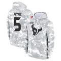 Kooe H.Texans #5 Jalen Pitre Player Arctic Camo Salute to Service Hoodies Limited Game Stitched Jerseys