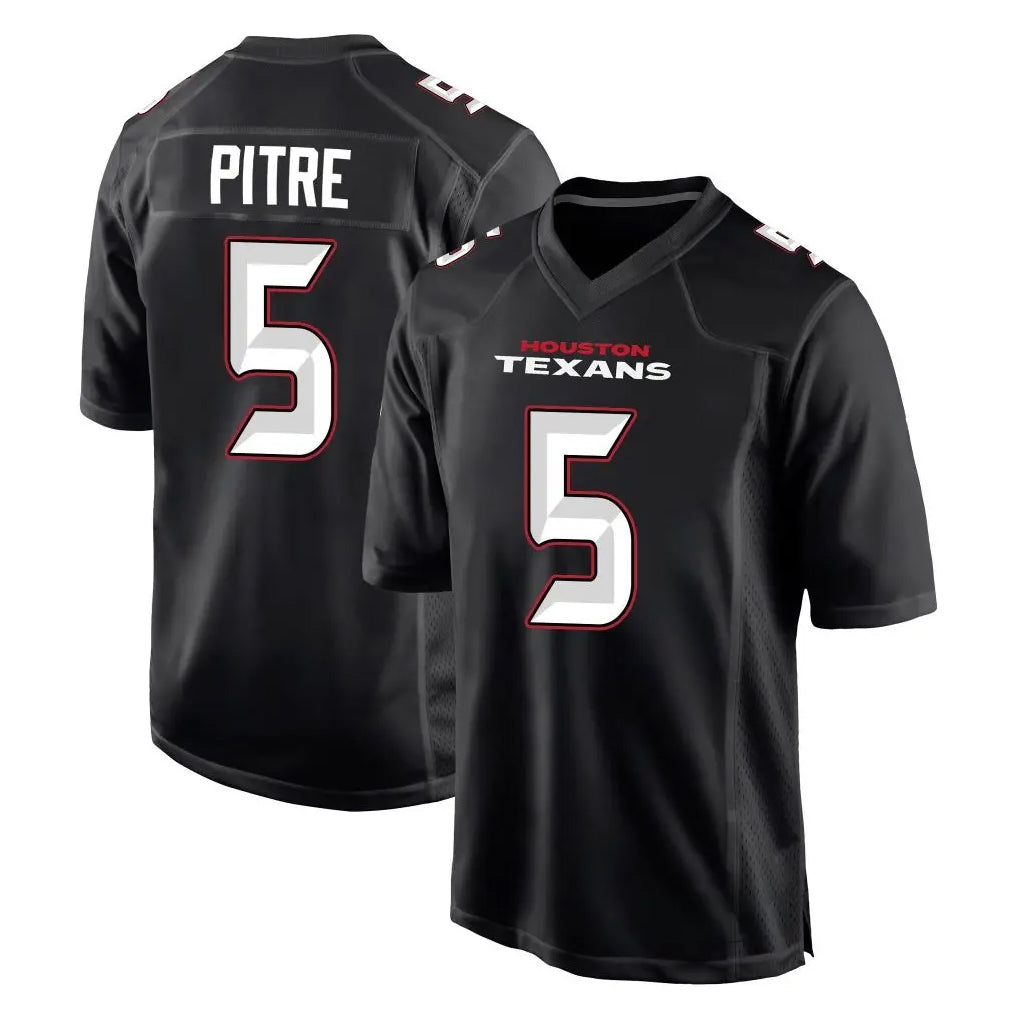 Kooe H.Texans #5 Jalen Pitre Player Carbon Black Fashion Home Game Stitched Jerseys