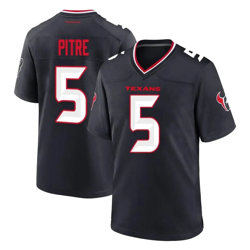 Kooe H.Texans #5 Jalen Pitre Player Navy Team Home Game Stitched Jerseys