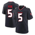 Kooe H.Texans #5 Jalen Pitre Player Navy Team Home Game Stitched Jerseys