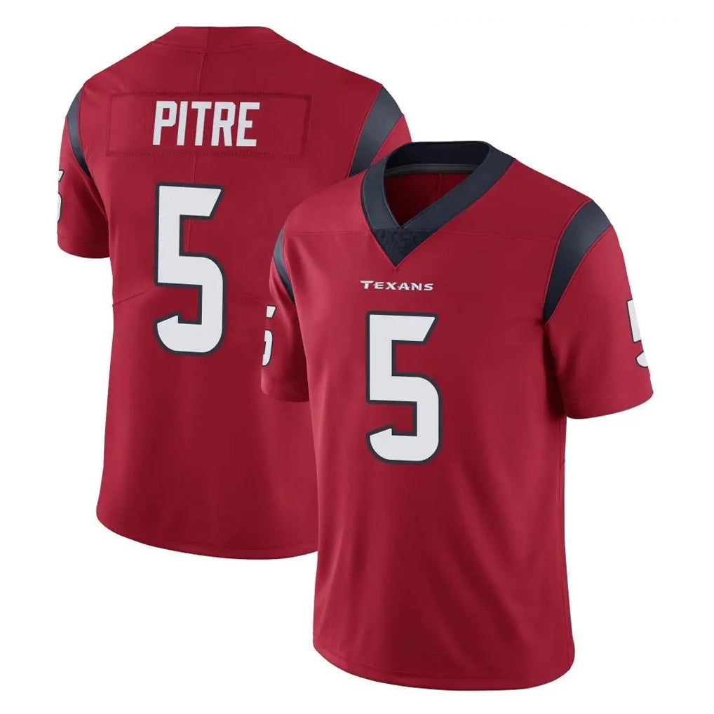 Kooe H.Texans #5 Jalen Pitre Player Red Limited Vapor Untouchable Home Game Stitched Jerseys