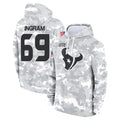 Kooe H.Texans #69 Ed Ingram Player Arctic Camo Salute to Service Hoodies Limited Game Stitched Jerseys