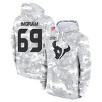 Kooe H.Texans #69 Ed Ingram Player Arctic Camo Salute to Service Hoodies Limited Game Stitched Jerseys