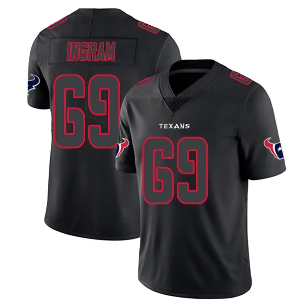 Kooe H.Texans #69 Ed Ingram Player Black Impact Limited Game Stitched Jerseys