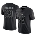 Kooe H.Texans #69 Ed Ingram Player Black Reflective Limited Game Stitched Jerseys