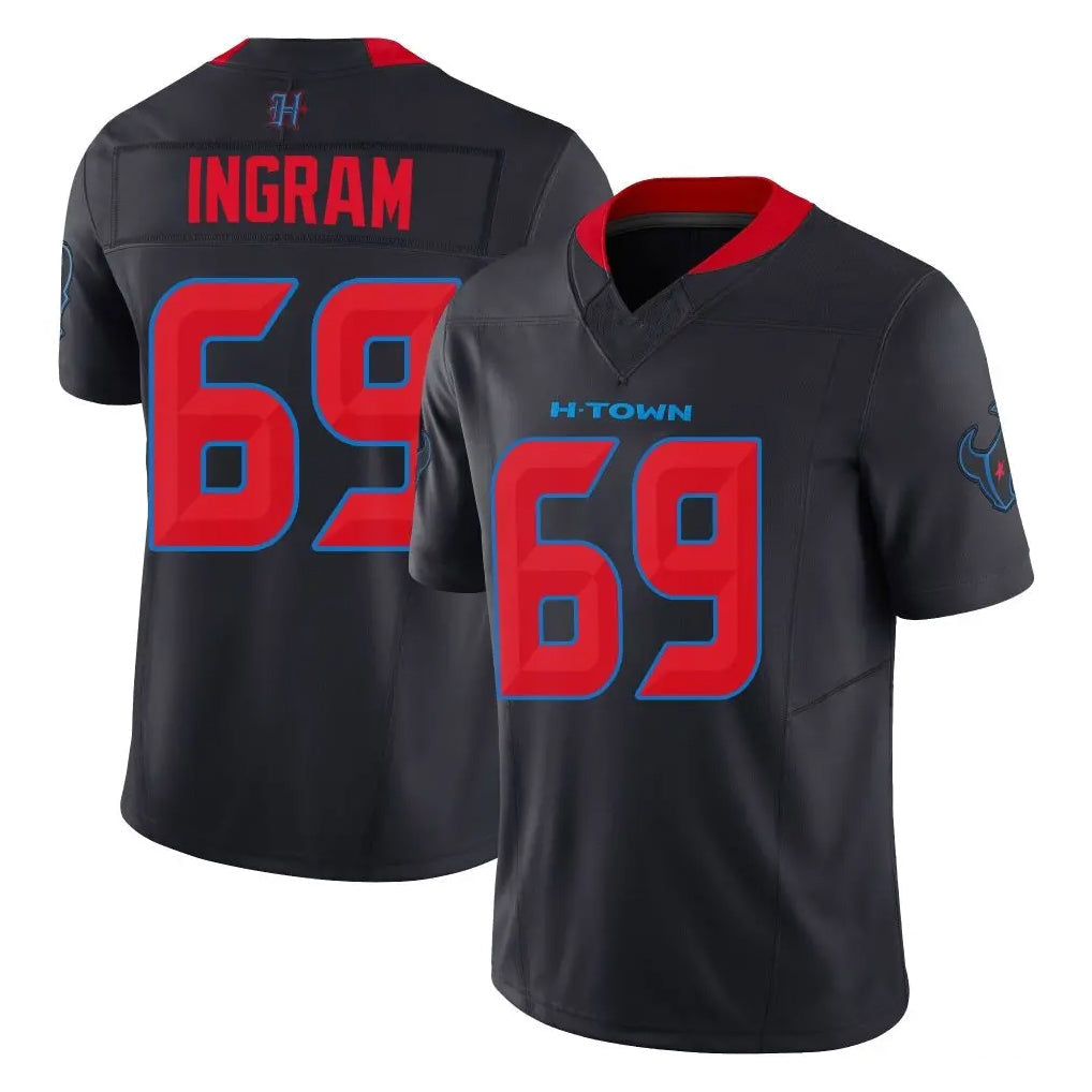 Kooe H.Texans #69 Ed Ingram Player Navy Limited 2nd Alternate Vapor F.U.S.E. Home Game Stitched Jerseys