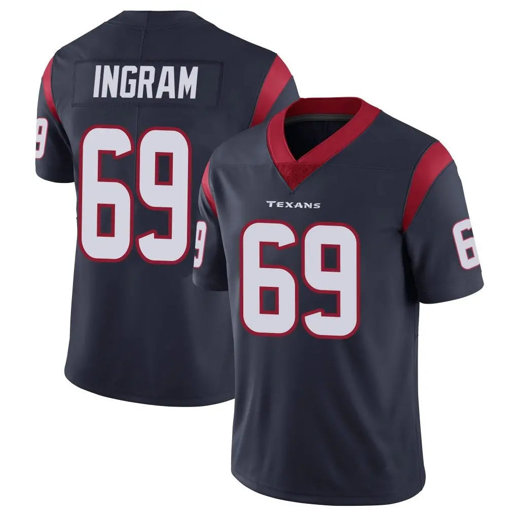 Kooe H.Texans #69 Ed Ingram Player Navy Limited Vapor Untouchable Home Game Stitched Jerseys