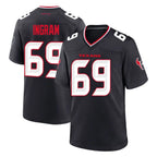 Kooe H.Texans #69 Ed Ingram Player Navy Team Home Game Stitched Jerseys