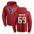 Kooe H.Texans #69 Ed Ingram Player Red Pro Line Pullover Hoodie Limited Game Stitched Jerseys