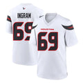 Kooe H.Texans #69 Ed Ingram Player White Home Game Stitched Jerseys