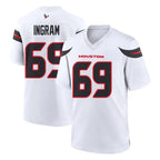 Kooe H.Texans #69 Ed Ingram Player White Home Game Stitched Jerseys