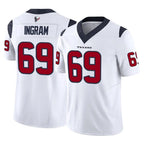 Kooe H.Texans #69 Ed Ingram Player White Limited Vapor F.U.S.E. Home Game Stitched Jerseys