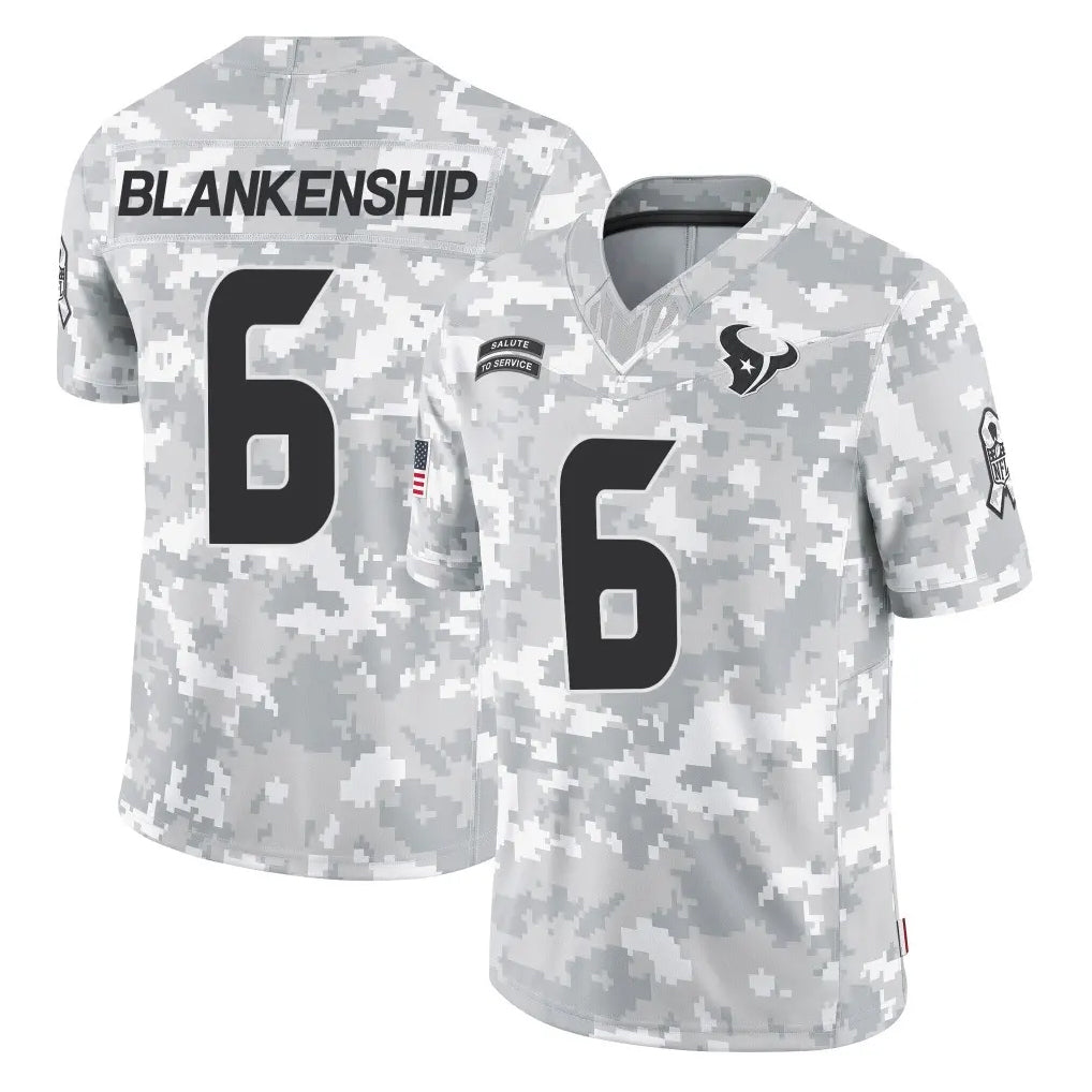 Kooe H.Texans #6 Reed Blankenship Player Arctic Camo Salute To Service Limited Game Stitched Jerseys