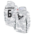 Kooe H.Texans #6 Reed Blankenship Player Arctic Camo Salute to Service Hoodies Limited Game Stitched Jerseys