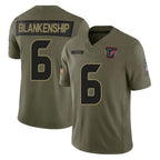 Kooe H.Texans #6 Reed Blankenship Player Olive 2025 Salute To Service Limited Game Stitched Jerseys