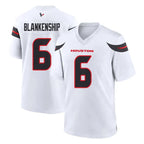 Kooe H.Texans #6 Reed Blankenship Player White Home Game Stitched Jerseys