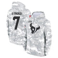 Kooe H.Texans #7 CJ Stroud Player Arctic Camo Salute to Service Hoodies Limited Game Stitched Jerseys