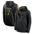 Kooe H.Texans #7 CJ Stroud Player Black Salute to Service Hoodies Limited Game Stitched Jerseys