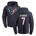 Kooe H.Texans #7 CJ Stroud Player Navy Pro Line Pullover Hoodie Limited Game Stitched Jerseys