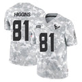 Kooe H.Texans #81 Jayden Higgins Player Arctic Camo Salute To Service Limited Game Stitched Jerseys