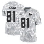Kooe H.Texans #81 Jayden Higgins Player Arctic Camo Salute To Service Limited Game Stitched Jerseys