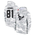 Kooe H.Texans #81 Jayden Higgins Player Arctic Camo Salute to Service Hoodies Limited Game Stitched Jerseys