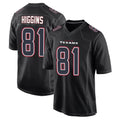 Kooe H.Texans #81 Jayden Higgins Player Black Fashion Home Game Stitched Jerseys