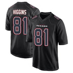 Kooe H.Texans #81 Jayden Higgins Player Black Fashion Home Game Stitched Jerseys