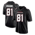 Kooe H.Texans #81 Jayden Higgins Player Carbon Black Fashion Home Game Stitched Jerseys