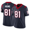 Kooe H.Texans #81 Jayden Higgins Player Navy Limited Vapor F.U.S.E. Home Game Stitched Jerseys