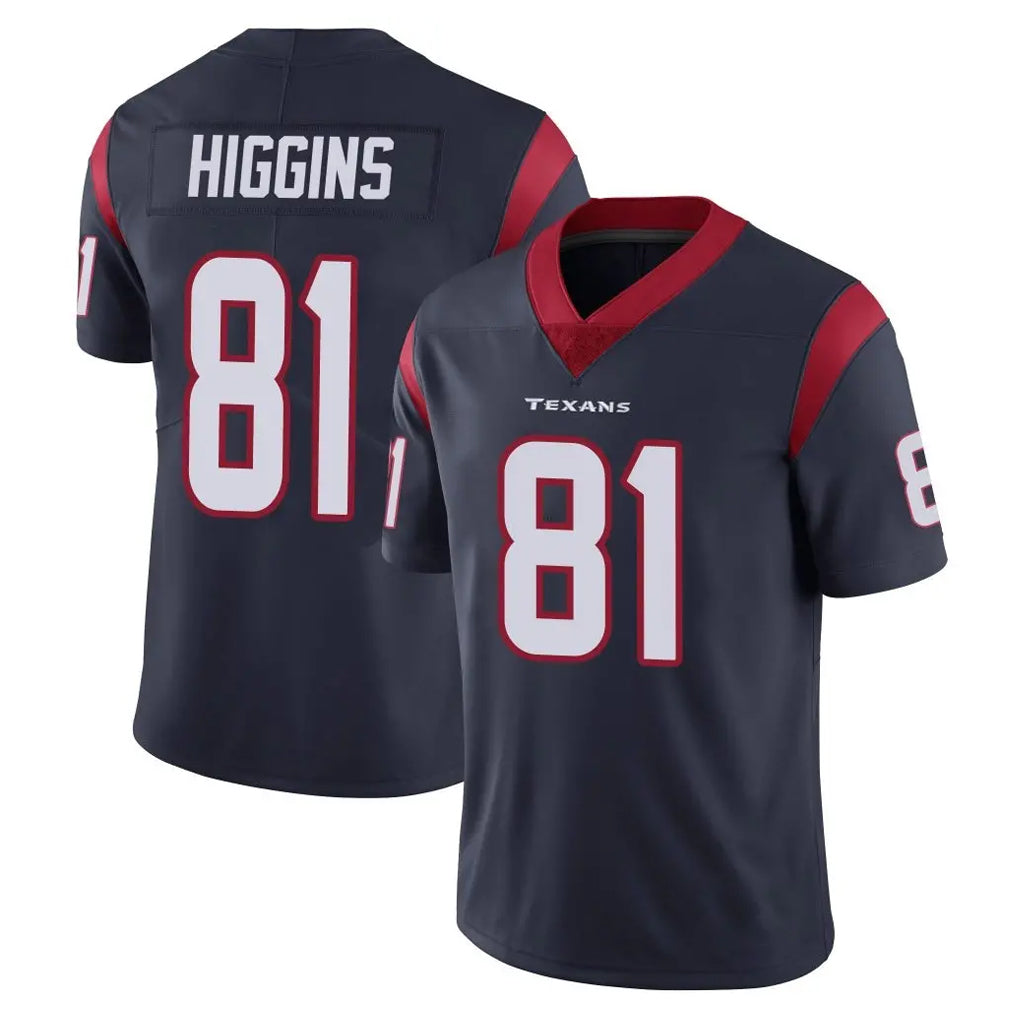 Kooe H.Texans #81 Jayden Higgins Player Navy Limited Vapor Untouchable Home Game Stitched Jerseys