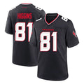 Kooe H.Texans #81 Jayden Higgins Player Navy Team Home Game Stitched Jerseys