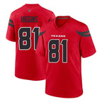 Kooe H.Texans #81 Jayden Higgins Player Red Alternate Home Game Stitched Jerseys