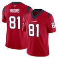 Kooe H.Texans #81 Jayden Higgins Player Red Limited Vapor F.U.S.E. Home Game Stitched Jerseys