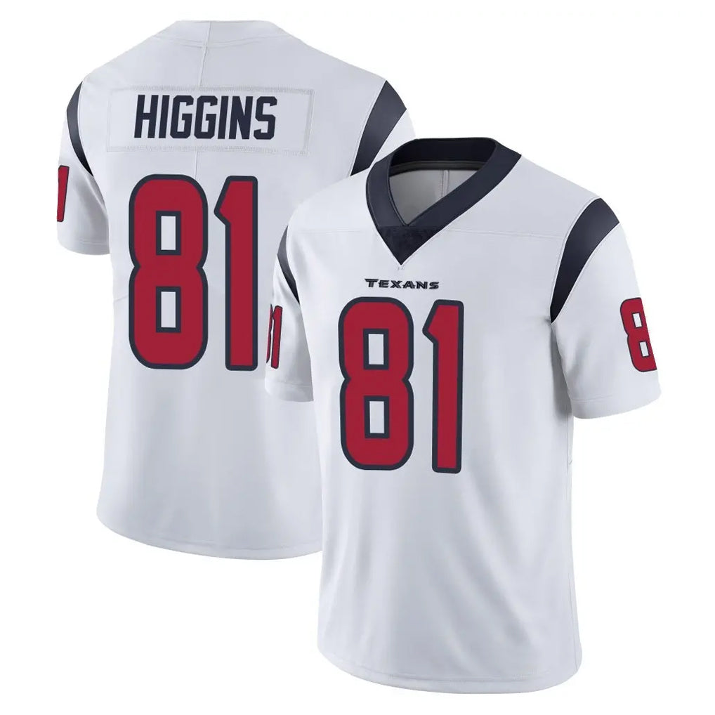 Kooe H.Texans #81 Jayden Higgins Player White Limited Vapor Untouchable Home Game Stitched Jerseys