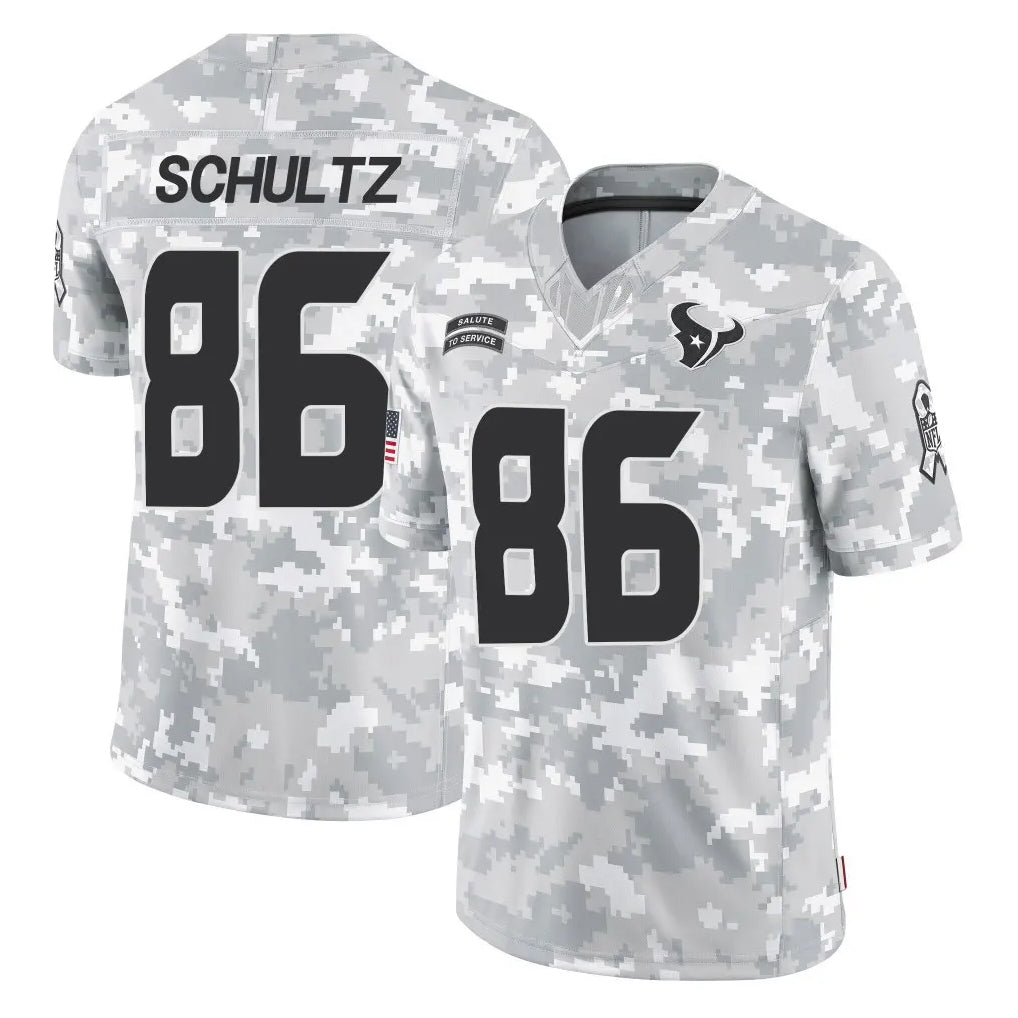 Kooe H.Texans #86 Dalton Schultz Player Arctic Camo Salute To Service Limited Game Stitched Jerseys