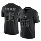 Kooe H.Texans #86 Dalton Schultz Player Black Reflective Limited Game Stitched Jerseys