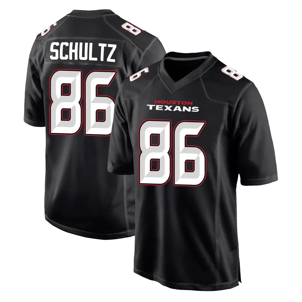 Kooe H.Texans #86 Dalton Schultz Player Carbon Black Fashion Home Game Stitched Jerseys