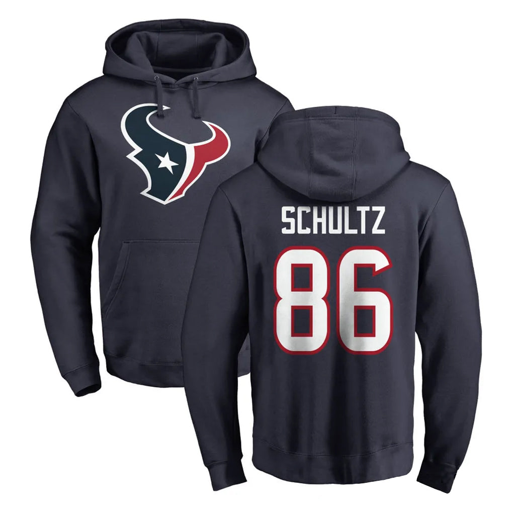 Kooe H.Texans #86 Dalton Schultz Player Navy Pro Line Pullover Hoodie Limited Game Stitched Jerseys