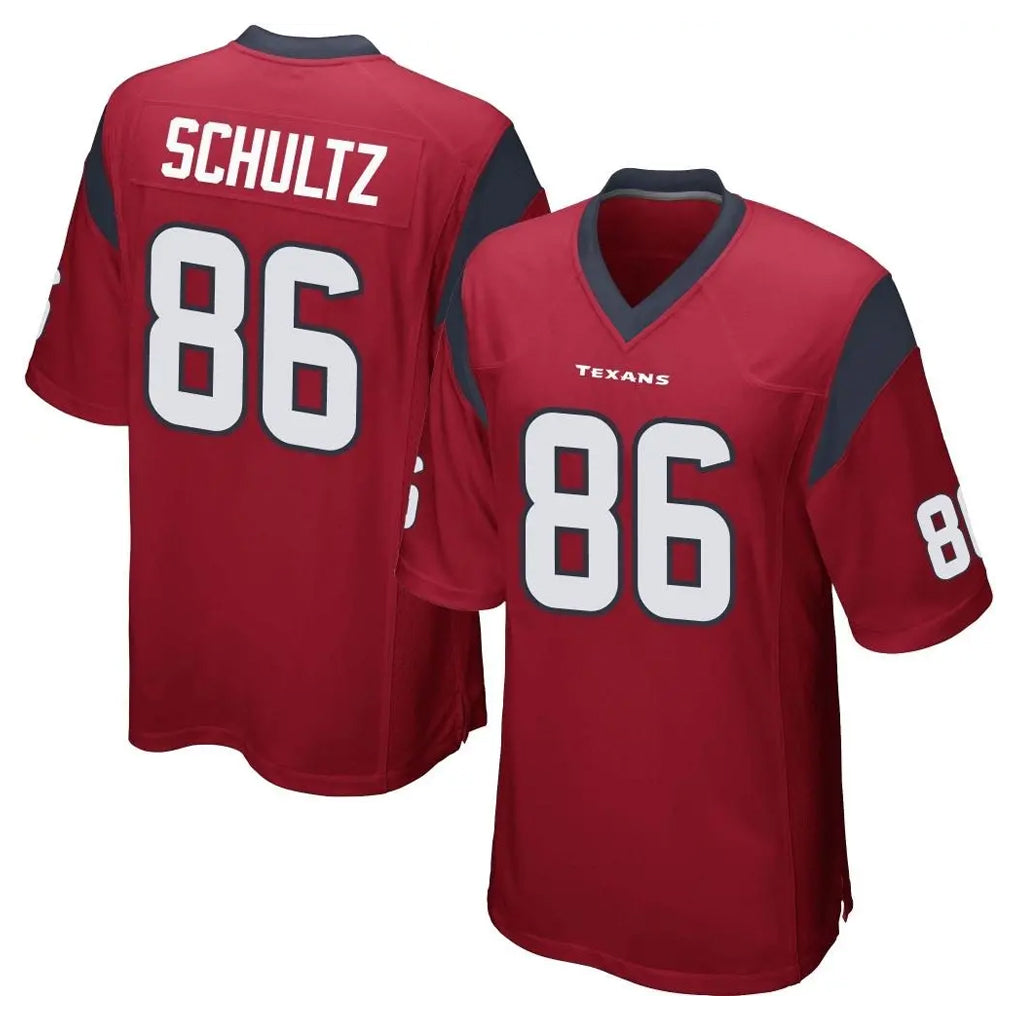 Kooe H.Texans #86 Dalton Schultz Player Red Home Game Stitched Jerseys
