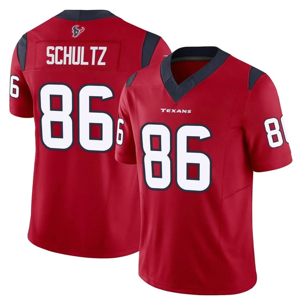 Kooe H.Texans #86 Dalton Schultz Player Red Limited Vapor F.U.S.E. Home Game Stitched Jerseys