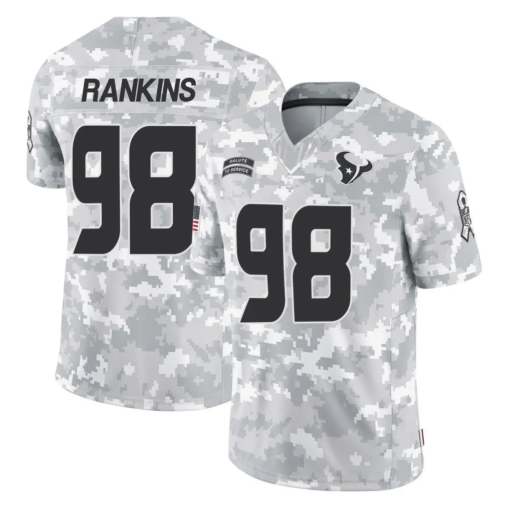 Kooe H.Texans #98 Sheldon Rankins Player Arctic Camo Salute To Service Limited Game Stitched Jerseys