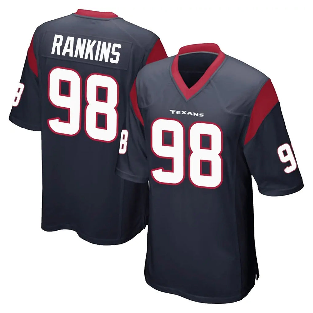 Kooe H.Texans #98 Sheldon Rankins Player Navy Home Game Stitched Jerseys