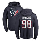 Kooe H.Texans #98 Sheldon Rankins Player Navy Pro Line Pullover Hoodie Limited Game Stitched Jerseys