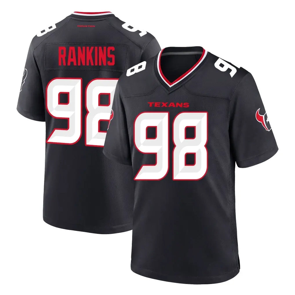 Kooe H.Texans #98 Sheldon Rankins Player Navy Team Home Game Stitched Jerseys