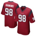 Kooe H.Texans #98 Sheldon Rankins Player Red Home Game Stitched Jerseys