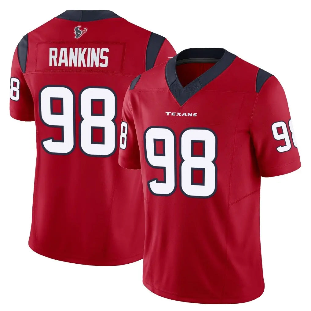Kooe H.Texans #98 Sheldon Rankins Player Red Limited Vapor F.U.S.E. Home Game Stitched Jerseys