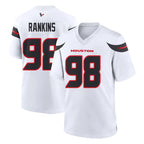 Kooe H.Texans #98 Sheldon Rankins Player White Home Game Stitched Jerseys