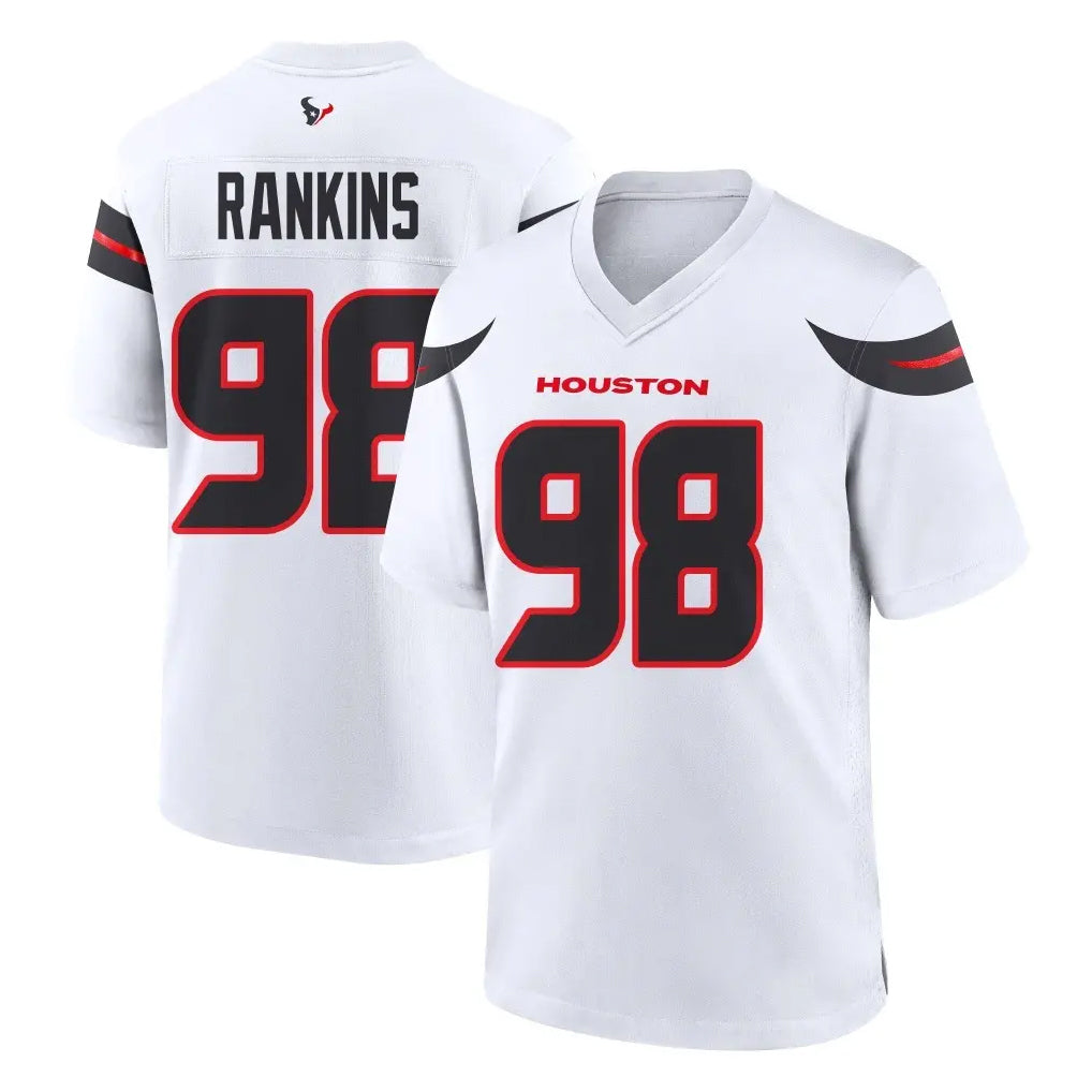 Kooe H.Texans #98 Sheldon Rankins Player White Home Game Stitched Jerseys